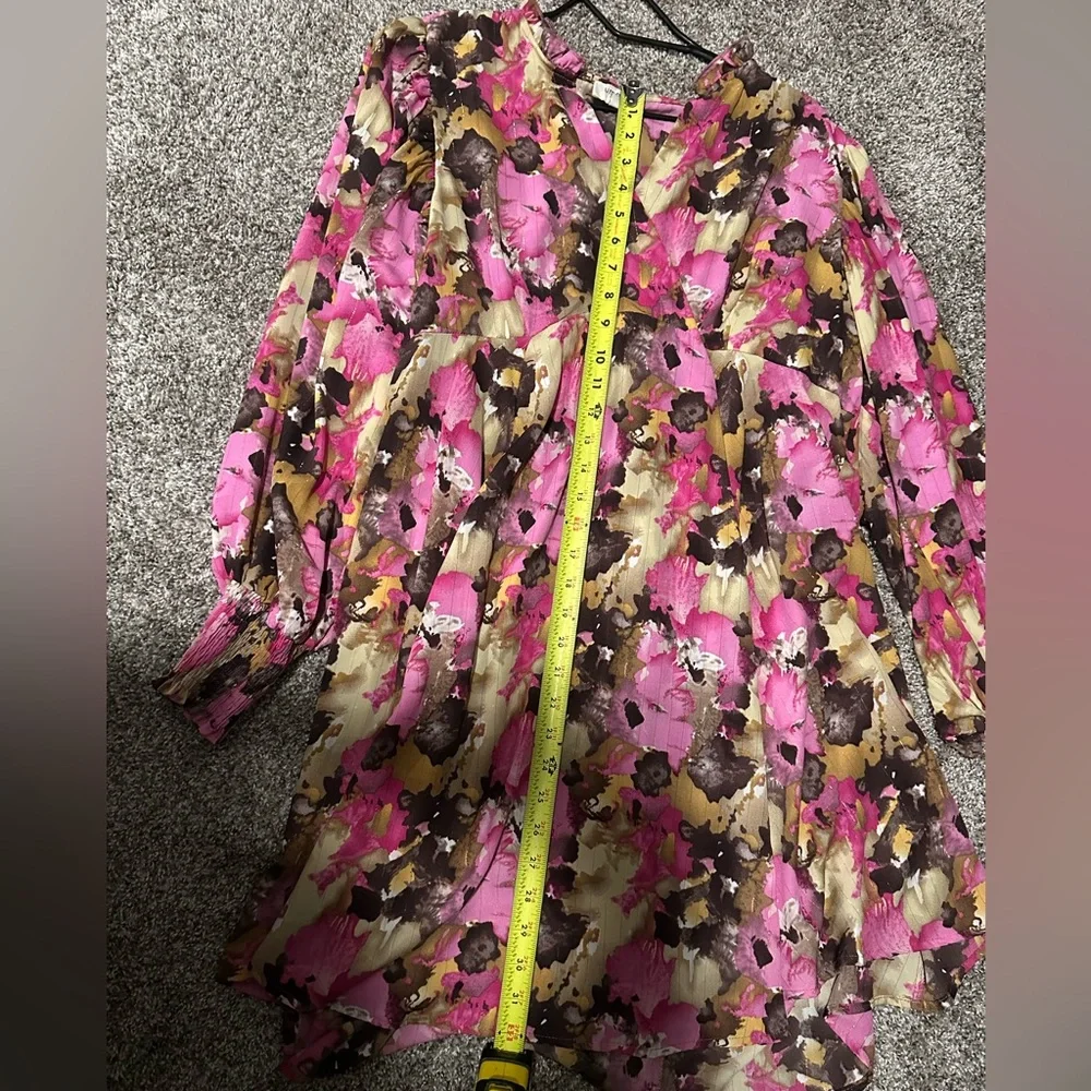 Umgee Pink and Brown Floral Dress - Picture 4 of 5